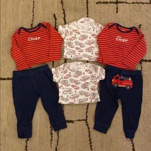 Little Fire Chief outfit 3 pieces set.